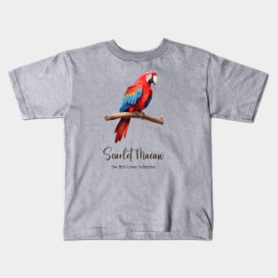 Scarlet Macaw - The Bird Lover Collection Kids T-Shirt